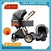 Carrinhos # 3-em-1 carrinho de bebê rápido e frete grátis transporte infantil recém-nascido carrinho combo cesta portátil l240319