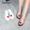 Sandaler Swyivy Woman Sandaler Flip Flop Fruit Anti Slip Woman Flat Casual Shoes Jelly Sandaler 40 Big Size Lady Leisure Beach Sandaler PVC