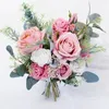 Fleurs De mariage SESTHFAR Bouquet rose pour mariée main tenant fleur vrai Look fausse demoiselle d'honneur 2024 Ramos De Novia