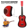 Gitar 23 inç ahşap soprano ukulele gitar çok renkli 6 tel ukulele bas gitar yeni başlayanlar için çanta ile gitar hediye müzik enstrümanı