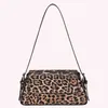 Totes PU Leather Armpit Bag Waterproof Women Single Shoulder Large Capacity Leopard Print Fashion Handbag Solid Color For Shopping