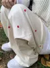 女性パンツ女性のための日本のY2Kワイドレッグプリントスウェットパンツファッションジョガー包帯カジュアルズボンパンタロン240304