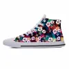 Skor tropiska blommiga blommor blad mönster estetiska casual tygskor hög topp bekväm andlig 3d tryck män kvinnor sneakers