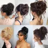 Synthetic Wigs Hair Accessories Synthetic Girls Claw Clip-on Hair Chignons Hairpiece Curly Hair Clip Heat Resistant Womens Hair Golden Gray Bun Wigs 240328 240327