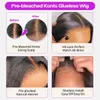 Synthetic Wigs Glueless Human Hair wig Ready To Wear 30 32 Inch 55 6x4 HD Lace Closure Wig Straight Lace Front Wig Pre Cut Human Hair Wigs 240329