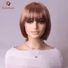 Pelucas sintéticas Peluca Aideshair Conjunto de cabeza completa Clavícula femenina Bob simula cabello corto natural Peluca superior completa todos los días 240328 240327