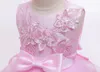 2023 Princess Dresses Childrens Threedimensional Flower Mesh Skirt Girls Cake Puff Girl for Weddings 240309