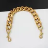 DIY Heavy Chunky Alloy Metal Purse Handle Bag Chains Charms Straps Replacement Handbag Accessories Decoration Gold 240309