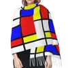 Foulards femme Piet Mondrian minimaliste De Stijl Art moderne femmes hiver doux chaud gland châle enveloppes mode écharpe polyvalente