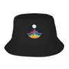 Berets Whimsical Mountains Bucket Hats Panama For Man Woman Bob Reversible Fisherman Summer Beach Fishing Unisex Caps