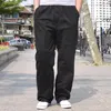 Men's Pants 6XL 130kg Summer Men Cargo Pocket Zipper Out Door Big Size Male Simple Army Green Straight Trousers 5xl 4xl