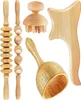 Body Massager Wood Set Columbian Flat Facial Body Sculpturing Tools Lymfatisk dränering 5 -delat träbehandlingsverktyg SET5660480