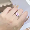 Cluster Rings Romantic Cherry Blossom White Zirconia Ring Ladies 925 Stamp Emamel Drip Jewelry Wedding Party Japanese Gift