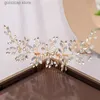 Tiaras na moda ouro strass cristal casamento pente de cabelo tiara nupcial acessórios de cabelo feminino casamento jóias headpiece artesanal y240319