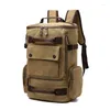 Mochila masculina lona bagpack grande portátil mochilas masculino retro mochila para adolescentes meninos viagem ao ar livre saco de acampamento