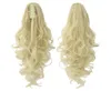 005 rabo de cavalo sintético longo cabelo reto 16quot22quot clipe rabo de cavalo extensão do cabelo loiro marrom ombre cauda de cabelo com drawstr7287402