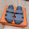Sandálias de couro de designer homens chinelos flip flop herança sandálias de bezerro verão preguiçoso grande praia casual slides tamanho 38-46