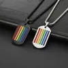 Fashion Design Pendant Necklaces Jewelry Rainbow Homosexual Six Color Personality Necklace Stainless Steel Pendant Mens Hip Hop Necklace Accessories