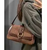 Totes Commuter Single Shoulder Oblique Straddle Bag French Retro Matte Frosting Underarm Female Autumn Winter Casual Handbag