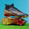 HBP من غير العلامة التجارية المحترفة عالية الجودة AG Mens Football Shoes Gold Soled Turf Nonlip Mens Football Shoes Women Soccer Shoes for Men