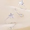 Kolczyki stadnina 3Pairs ze stali nierdzewnej prosta spiralna spiralna Y2K Ear Studs Star Heart Spherical Earring Chrząstka dla kobiet