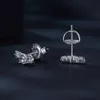 Pendientes Bamoer U de moissanita estrellada, pendientes de plata de ley 925 con constelación, pendientes de piedras preciosas irregulares para mujer, joyería de boda, regalo C24319