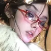 선글라스 Y2K 레트로 작은 정사각형 프레임 안경 여성 하라주쿠 일본 안경 명확한 독서 광경 블루 라이트 차단 안경