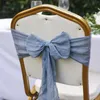 Mantel 10 Uds 18x250cm hilo balinés silla de boda fajas arreglo de fiesta cubre algodón antideslizante arco El decoración de lujo