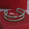 Green Rhinestone Bracelets Bangles Designer Women Charming Bracelets With Box Sets Birthday Christmas Gift