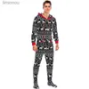 Women's Sleepwear Aamikast Matching Family Halloween Pajama Set Zipper Front Hooded Footed One-Piece Pjs Loungewear Sleepwear S-XXLC24319