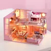 Mobili per casa delle bambole in legno Assemblaggio manuale di giocattoli in miniatura fai da te Appartamento cabina Modello casa delle bambole 240304