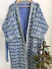 Premium Quality Cotton Kantha Blue Color Kimono Robe Coverups Bath Robes for Women From Indian Manufacturer