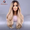 Perruques synthétiques Perruque européenne et américaine cheveux longs bouclés cheveux longs blonds grosses vagues couverture de tête de perruque en fibre chimique moelleuse 240328 240327