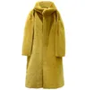 Custom Big Fur Hood Womens Coat Wholesale Yellow Black White Pink Colorful Faux for Women