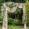 Decorative Flowers Artificial Ivy Greenery Garland 12pcs 220cm Fake Leaves Hanging Plant Vine For Outdoor Wedding Jungle Party Decor