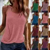 Women's T-Shirt Cross Cotton Tank Top Undershirt Sleeveless Shirt Fitness Breathable Singlet Bodybuilding Vest Women Elastic Tee Summer blusaC24319