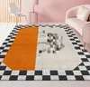 Högklassig lyxamerikansk leopardmatta modern minimalistisk vardagsrum soffbord filt rektangulärt full sammet sovrum säng filtar