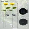 Solar Garden Stake Light Outdoor Sunflower LED Lämplig för att dekorera gårdar gräsmattor trädgårdar