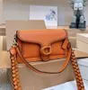 Sac à main à bandoulière en cuir pour femmes, sac de luxe de styliste avec lettre C, mode tendance Tabby, bandoulière tressée, sacoche