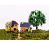 Decorações de jardim 4 pcs Villa Craft Micro Paisagem Modelos Mini Casa Bonsai Miniatura Estilo Europeu