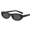 نظارة شمسية أزياء نظارة شمسية للسيدات 2023 العلامة التجارية الفاخرة الجديدة بيضاوية صغيرة من الشمس السوداء.