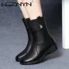 Boots Botas Mujer Invierno 2024 Fashion Wedge Women Boots Plush Winter Warm Snow Boots Women Cotton Boots Mom Shoes Zapatos De Mujer