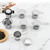 Infusore per tè in acciaio inossidabile Foglie di tè Condimento per spezie Colino a sfera Teiera Filtro per caffè a maglia fine Utensili da tè Accessori da cucina Filtri per il tè LT728