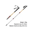 Sticks NatureHike Outdoor Vanding Ultralight Trekking Pol Walking Telescopic Threesection Externt Lock Climbing Stick 1st NH17D001Z