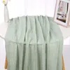Toalha de mesa moda decoração gaze tecido casamento cheesecloth toalha plissada amassada