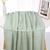 Bordduk Fashion Decoration Gaze Fabric Wedding Cheesecloth Tracke Pleated skrynklad handduk