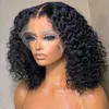 Synthetic Wigs Synthetic Wigs Short Curly Bob Lace Front Human Hair Wigs 13X4 Lace Frontal Wig 4x4 Closure Wig Brazilian Deep Wave Wig For Black Women 180% 240328 240327