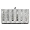 Totes Ladies Evening Bag Black/Silver Wedding Party Diamond Rhinestone Clutch Crystal glittrande plånbok