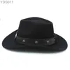 Chapeaux à large bord seau 2 tailles hommes femmes mélange de laine Western Cowboy Sunhats fête voyage Sombrero casquettes d'extérieur classique rétro chaud 240319