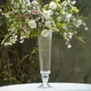 Fournisseur de mariage sur mesure vase à fleurs en verre cristal grand vase trompette de fleur pièce maîtresse florale pour la décoration de table de fête d'événement